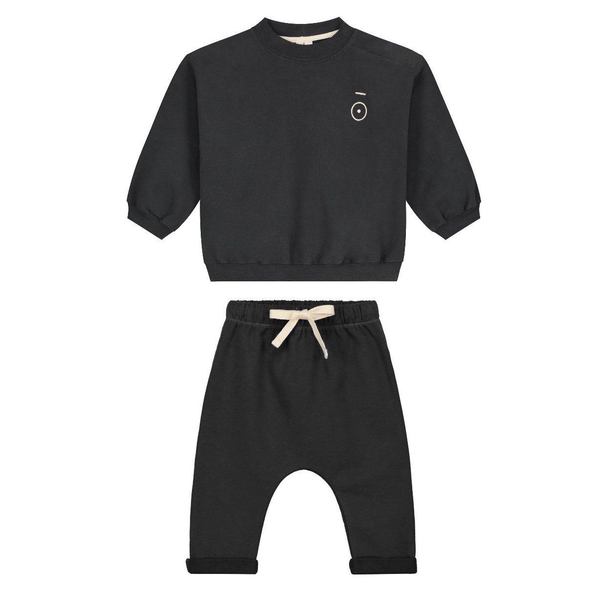 Dropped Shoulder Sweater & Pants | Nearly Black