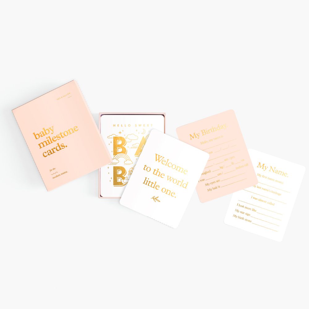 Baby Milestone Cards | Cream