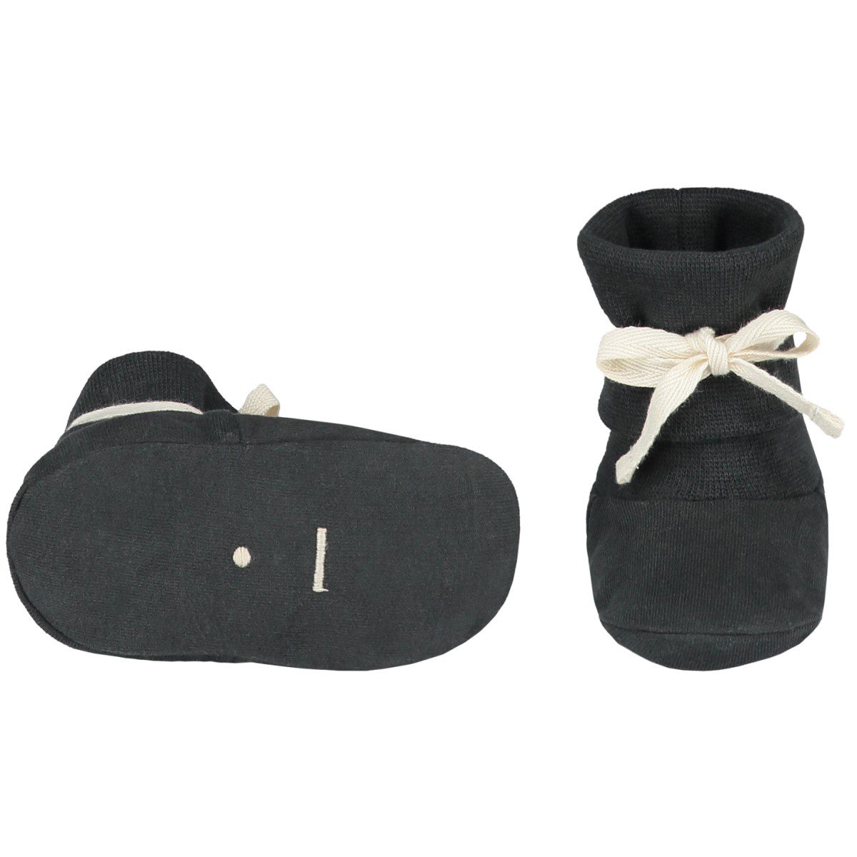 Baby Ribbed Booties | Nearly Black