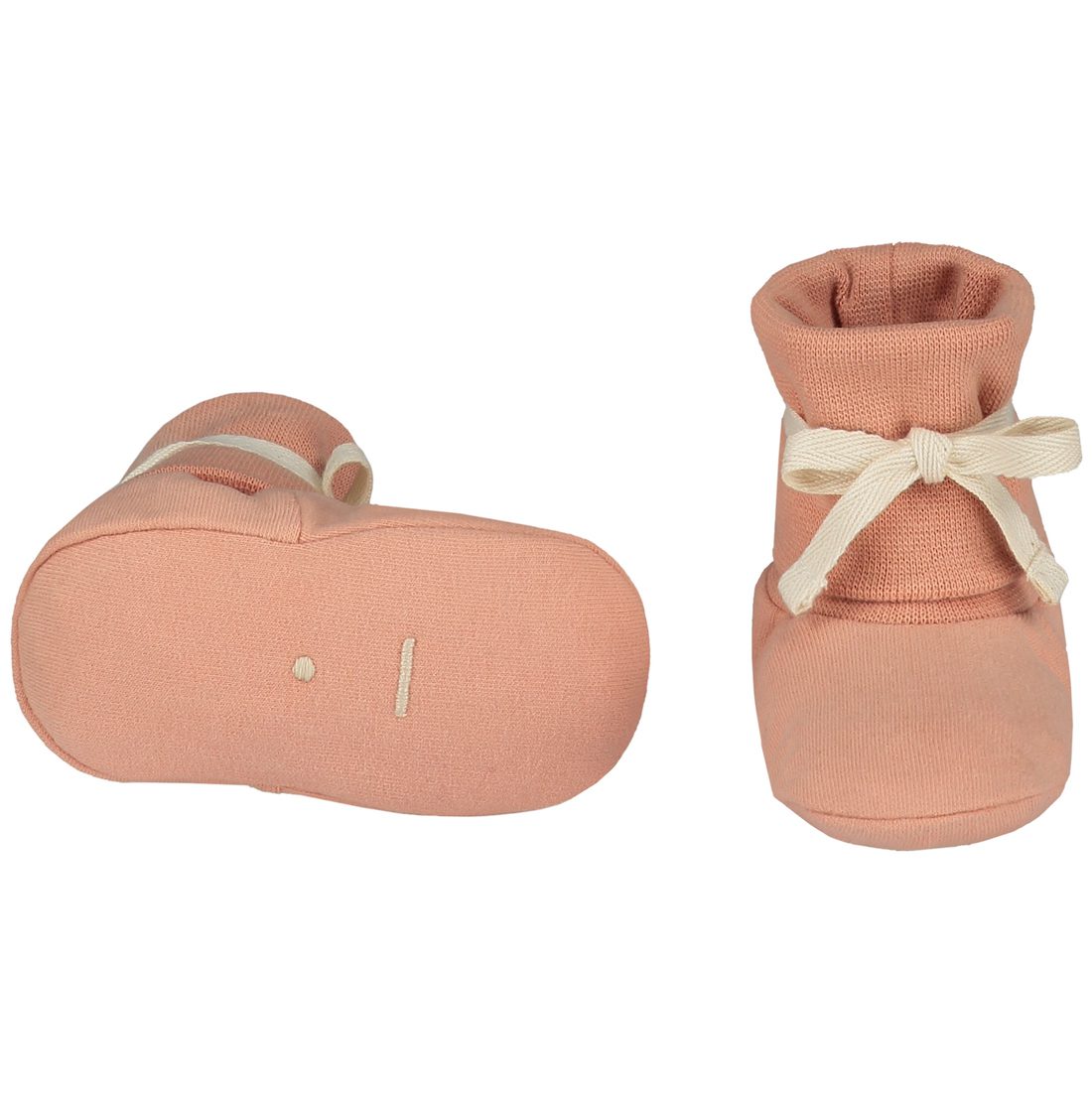 Baby Ribbed Booties | Rustic Clay