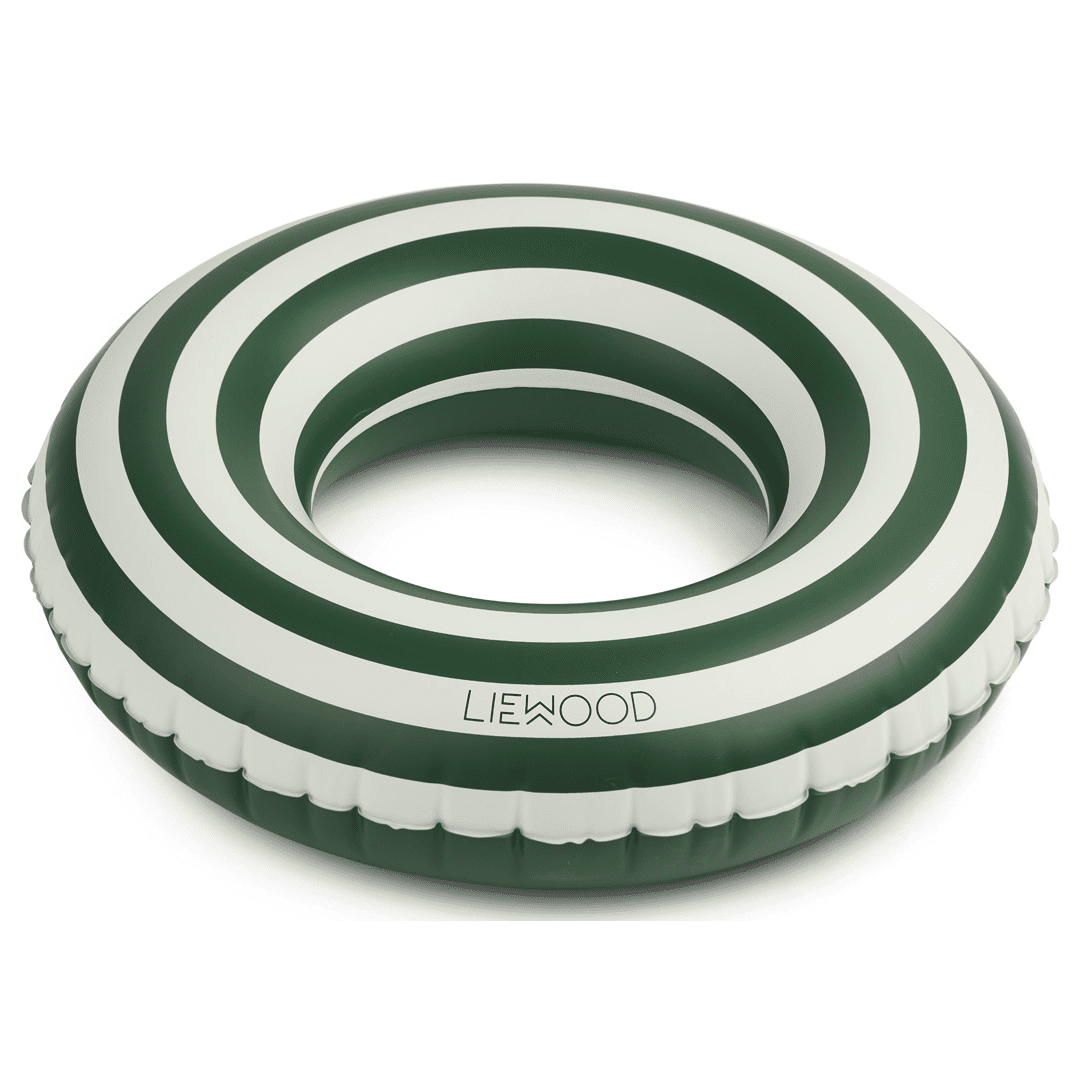 Baloo Swim Ring | Stripe: Garden Green/Creme De La Creme
