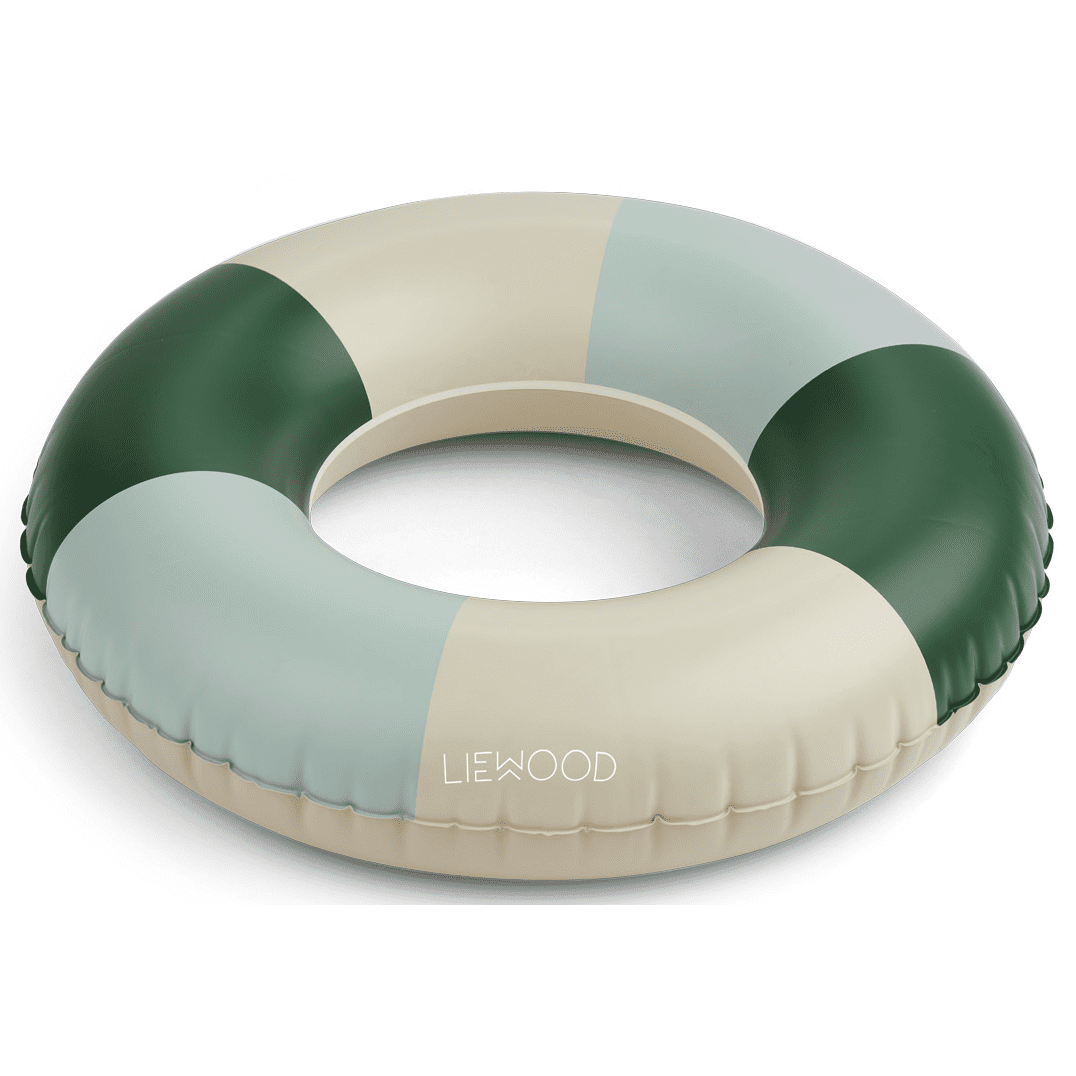 Baloo Swim Ring | Stripe: Garden Green/Sandy/Dove Blue