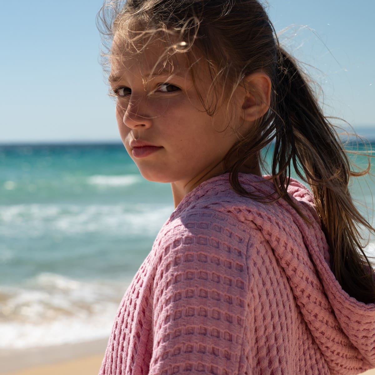 Beach Poncho | Flamingo Pink