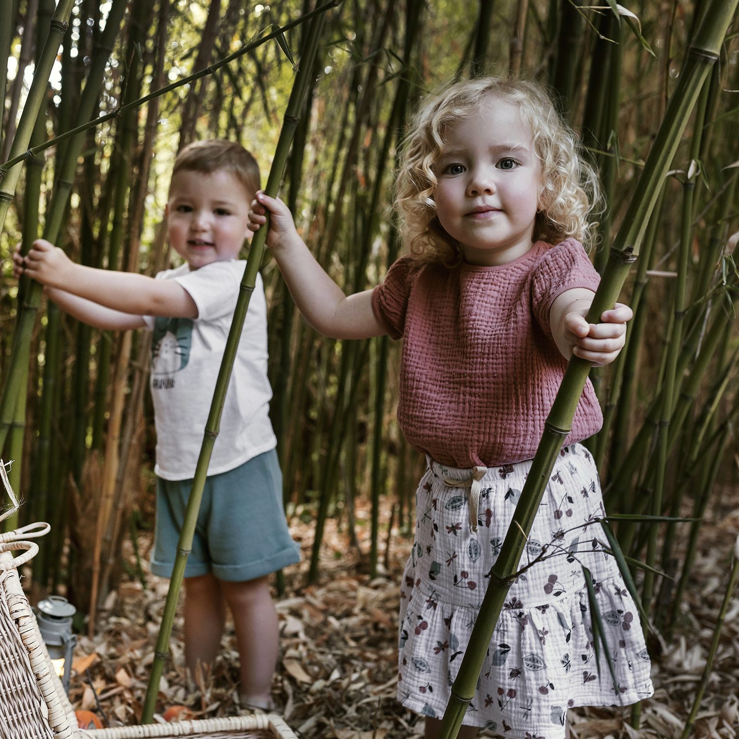 Bambula Plum Tee & Printed Skirt