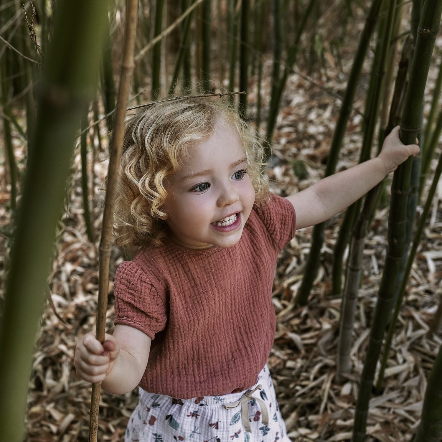 Bambula Plum Tee & Printed Skirt