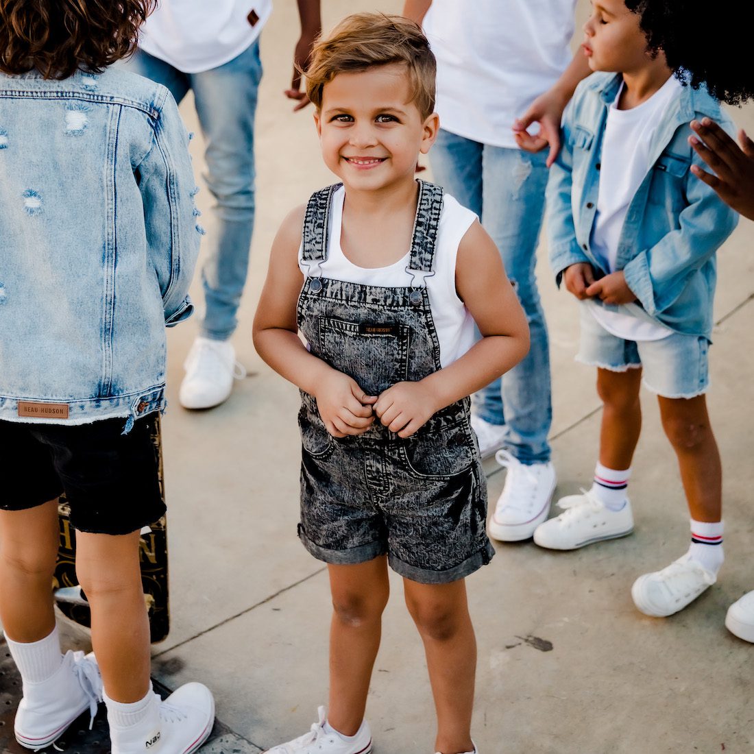 Black Denim Overalls