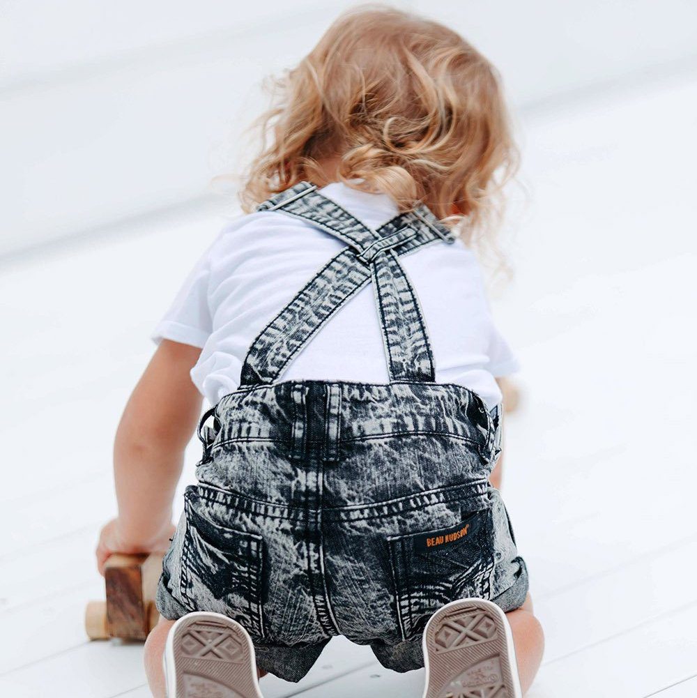 Black Denim Overalls