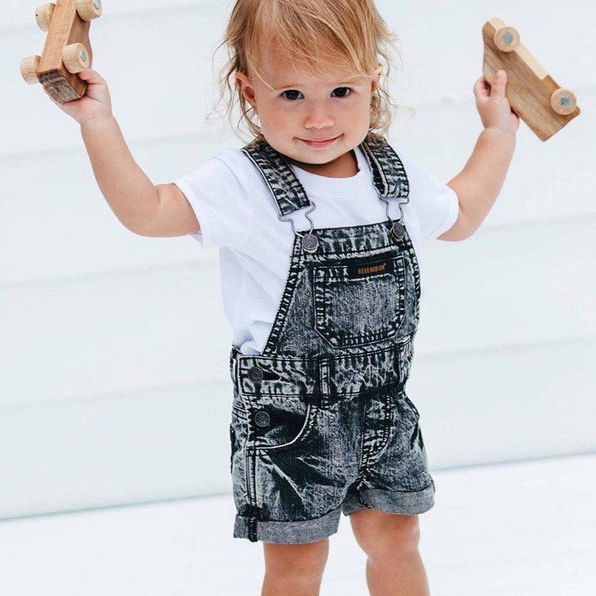 Black Denim Overalls