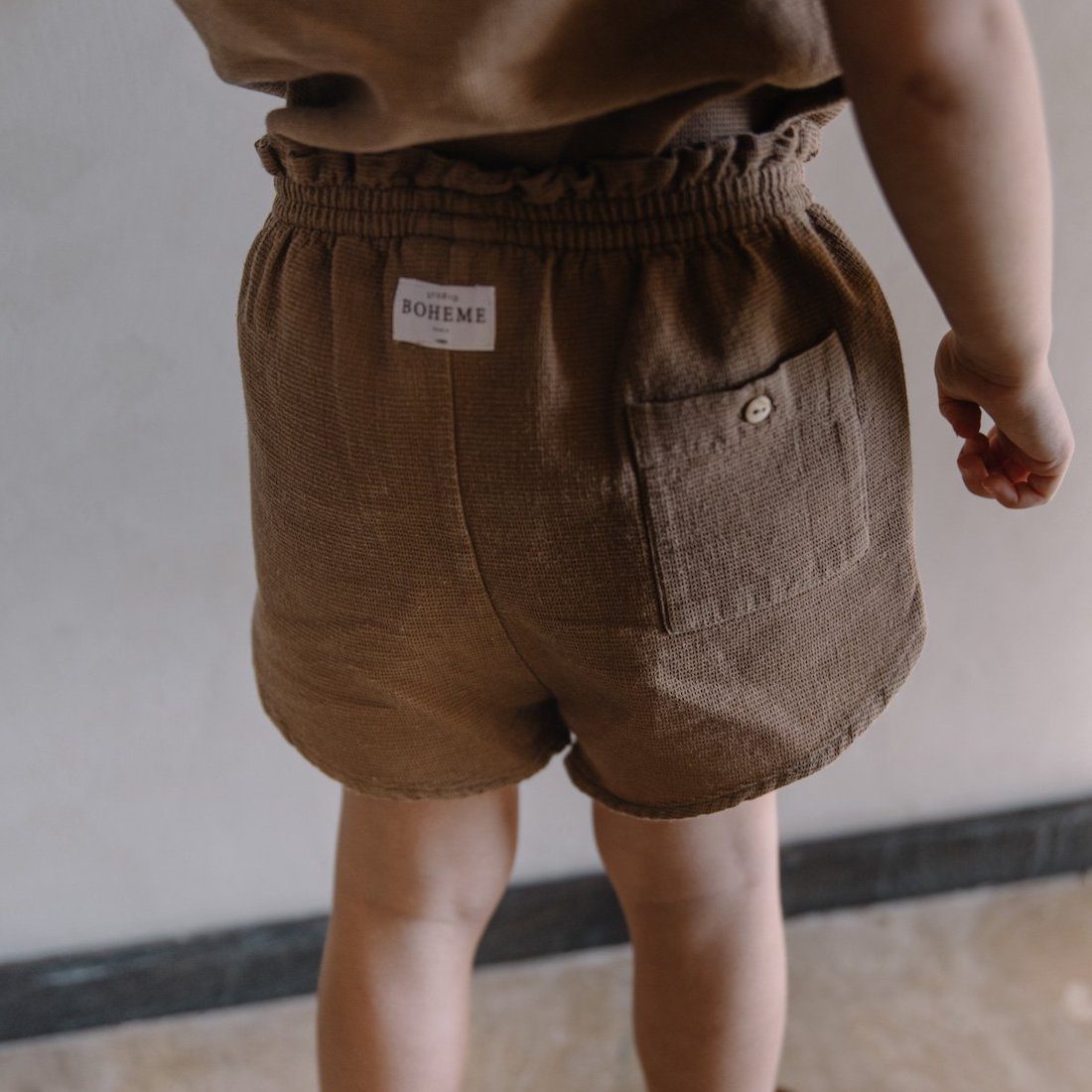 Blouse Roman Mocha Figs & Shorts Georgette Cafe