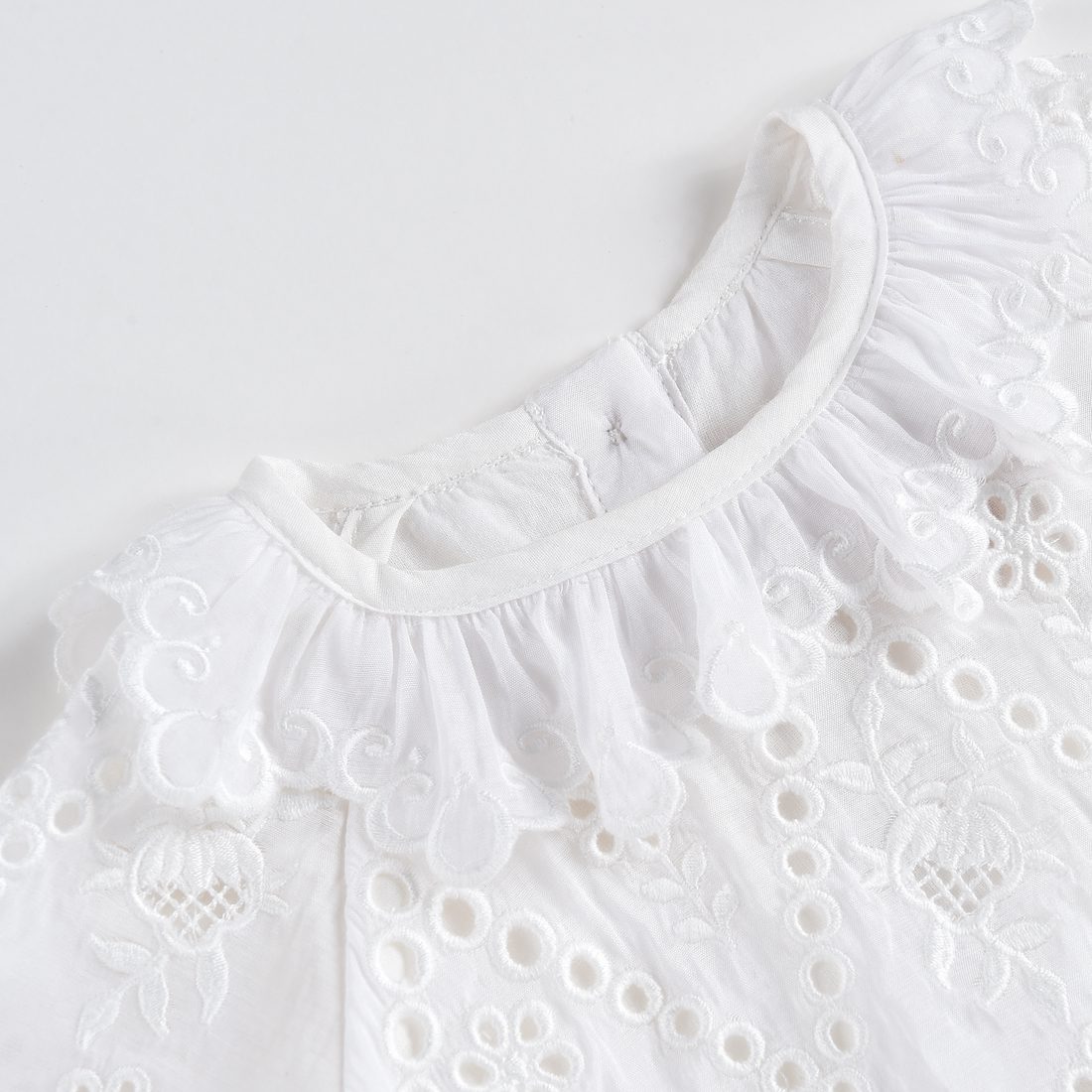 Blouse Sandrine Off-White & Bloomers Carlosa Chambray