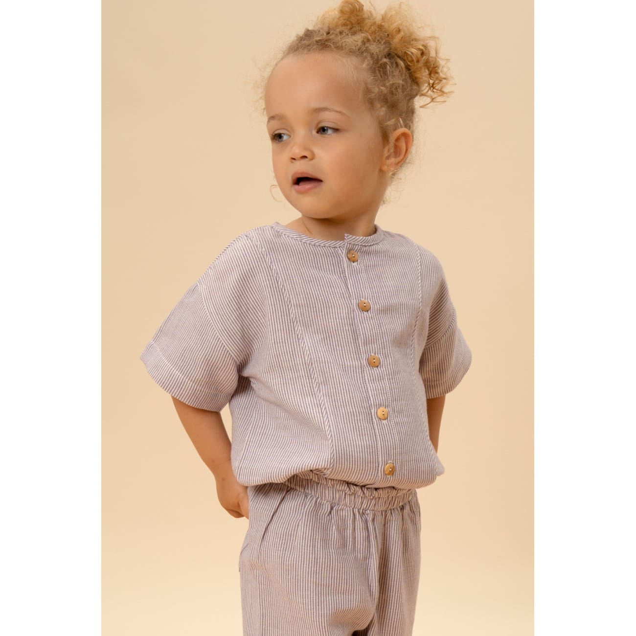 Blouse Thelme & Pants Cousin | Purple Stripes