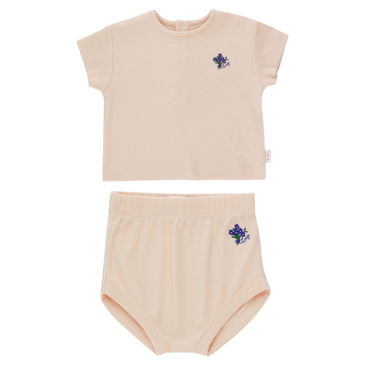 Bouquet Relaxed Tee & Bloomers | Pastel Pink/Iris Blue