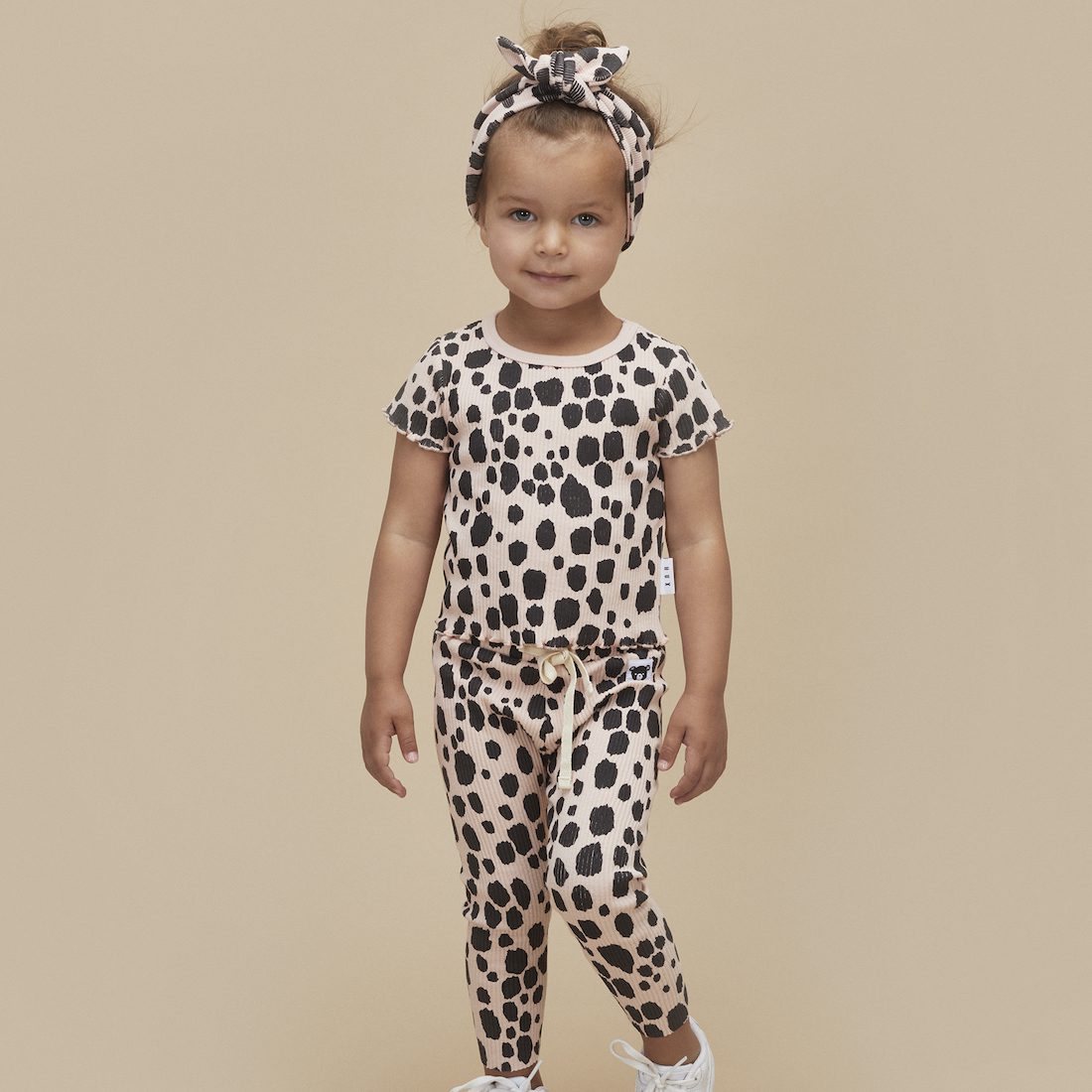 Bright Rose Ocelot Rib Tee &  Rib Leggings