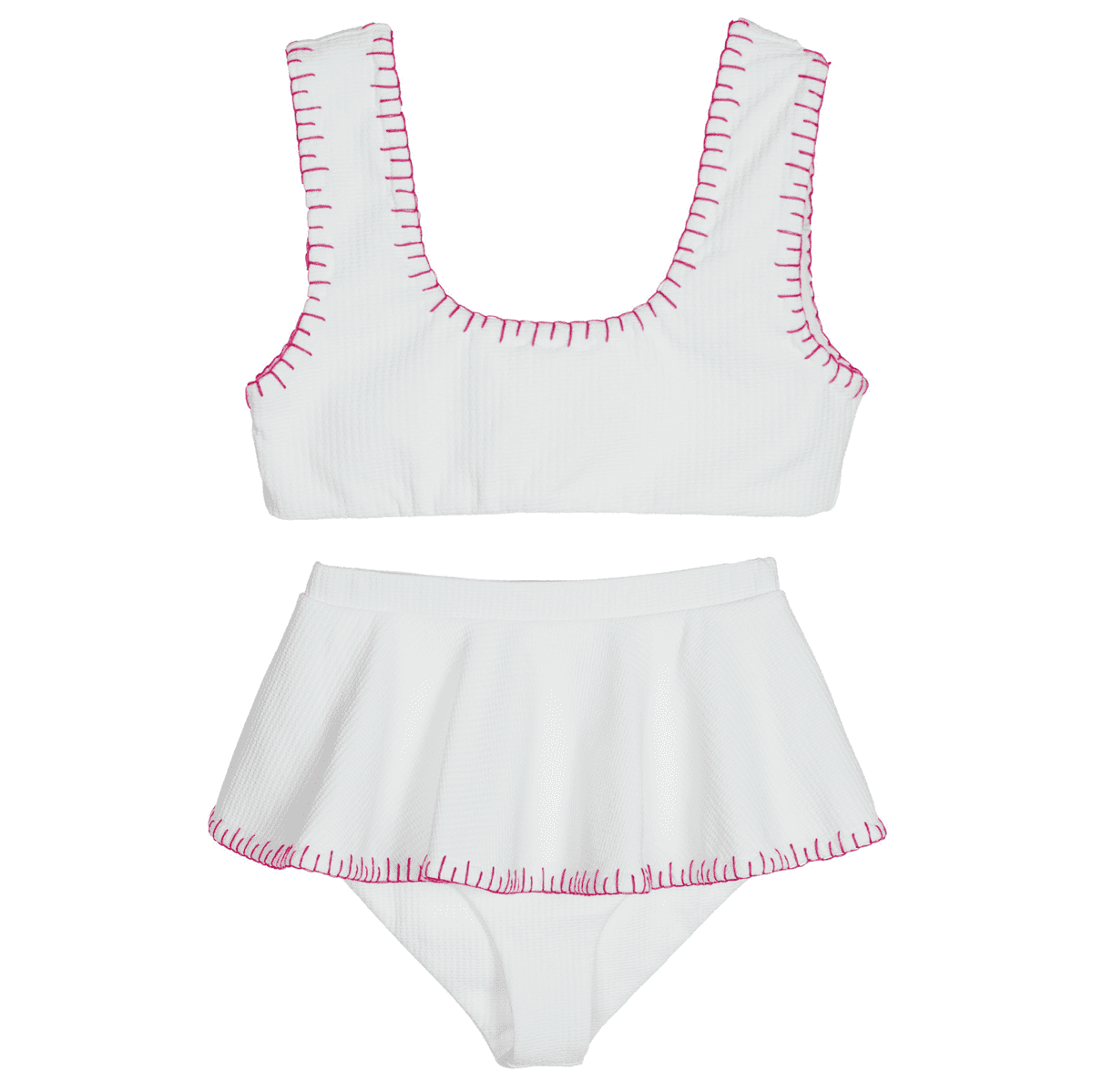 Bumby Trulli Top & Bottom | Coconut W/ Lampone Stitch