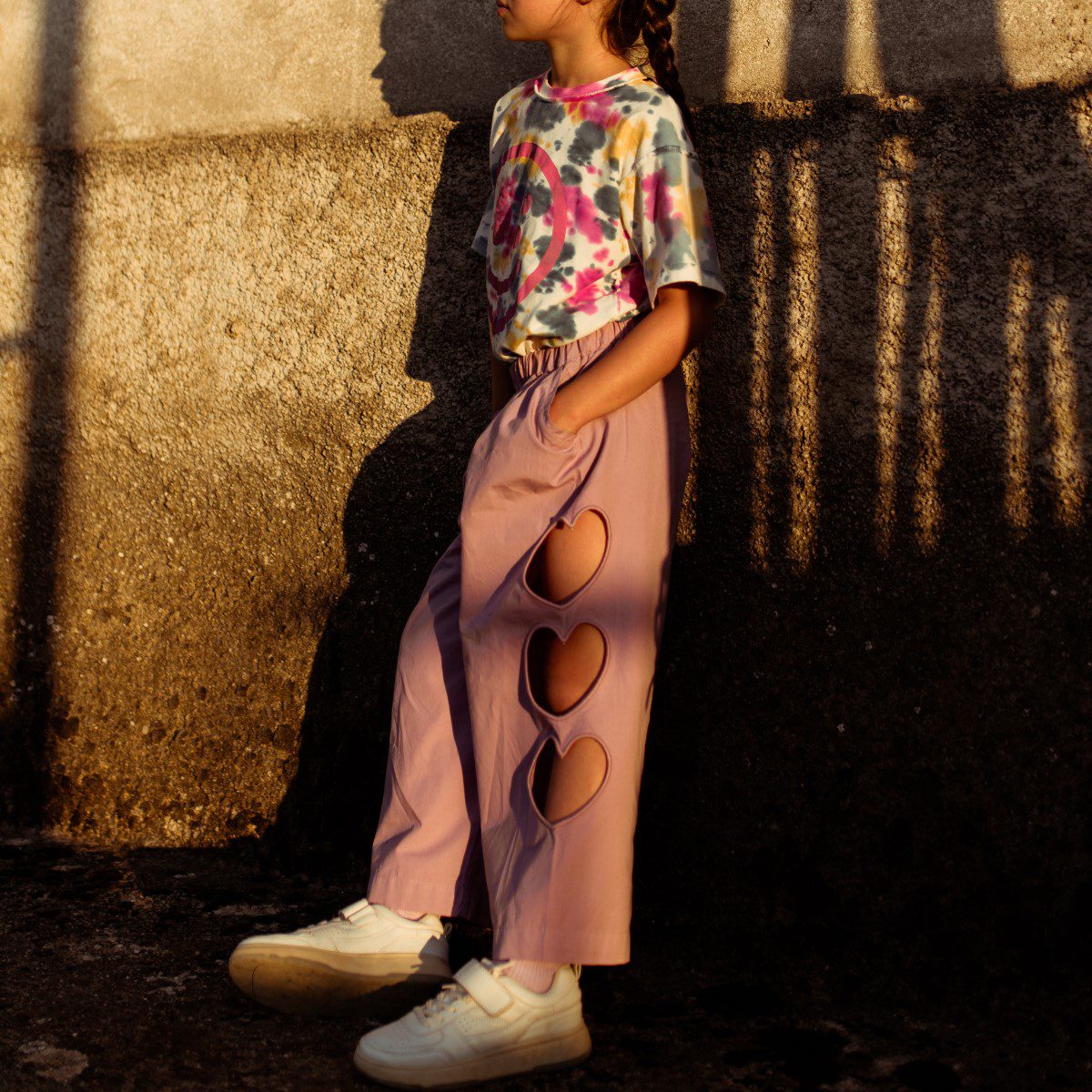 Heart Cut Out Wide Leg Pants | Orchid Haze