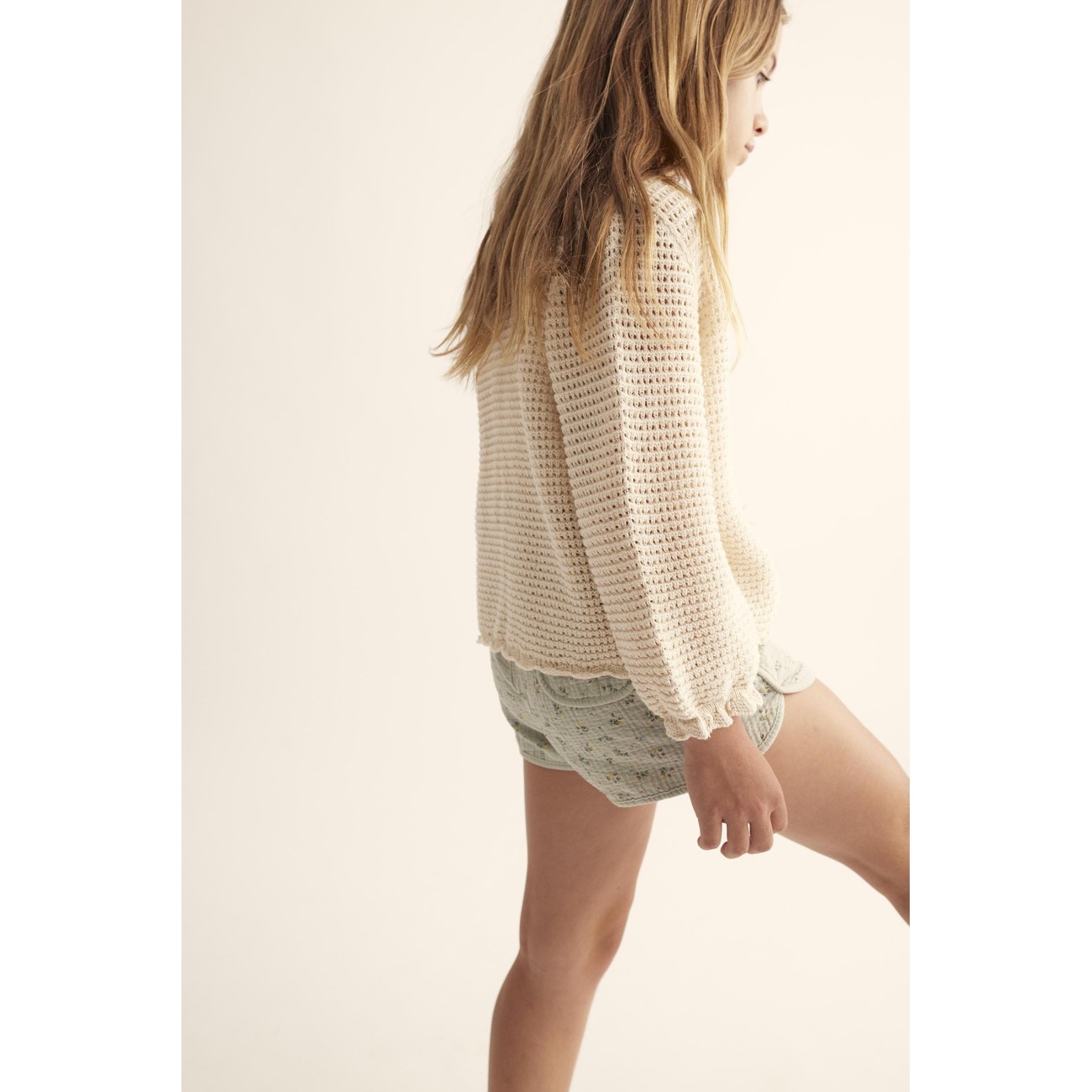 Tricot Cotton Cardigan | Ivory