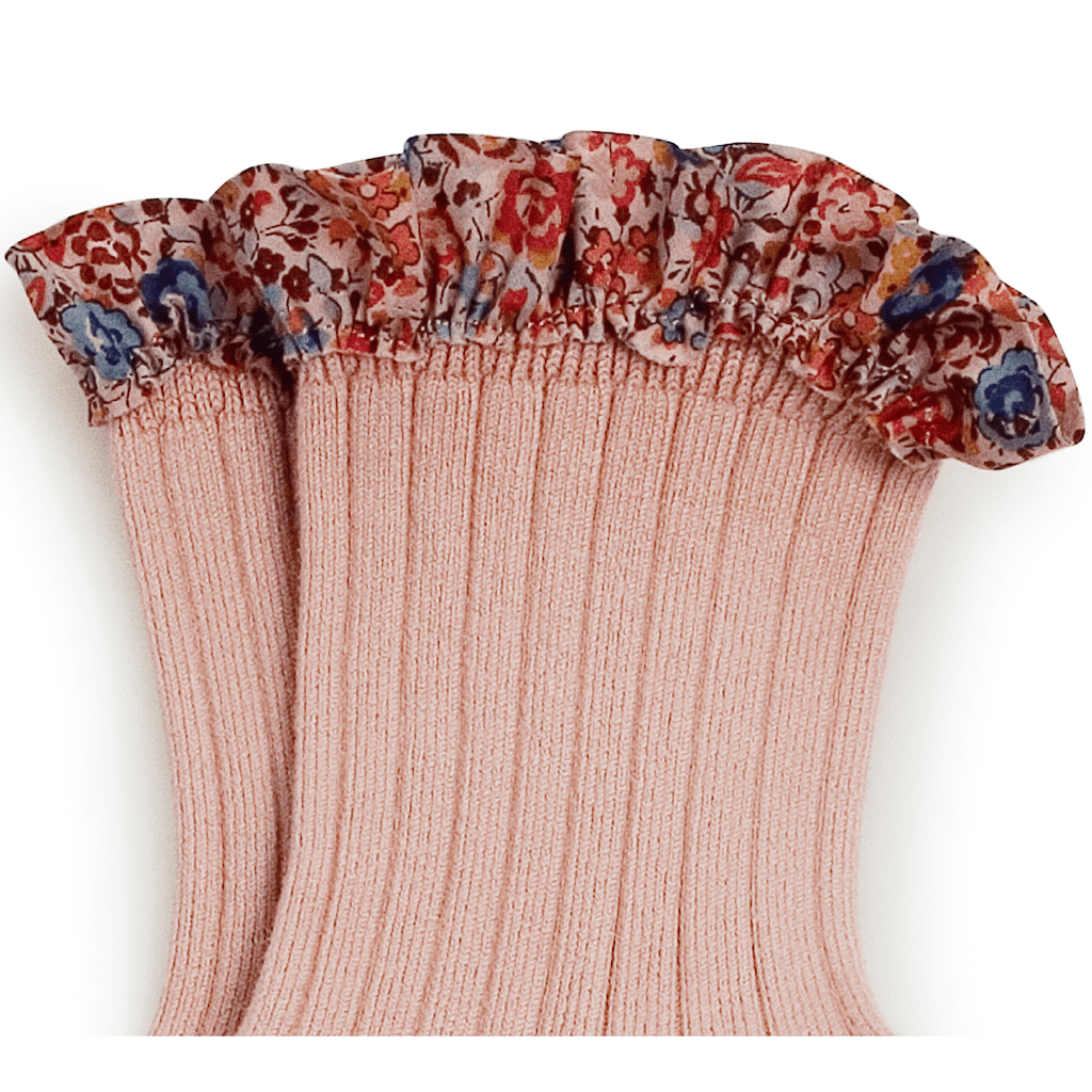 Charlotte Liberty Ruffle Socks | Rose