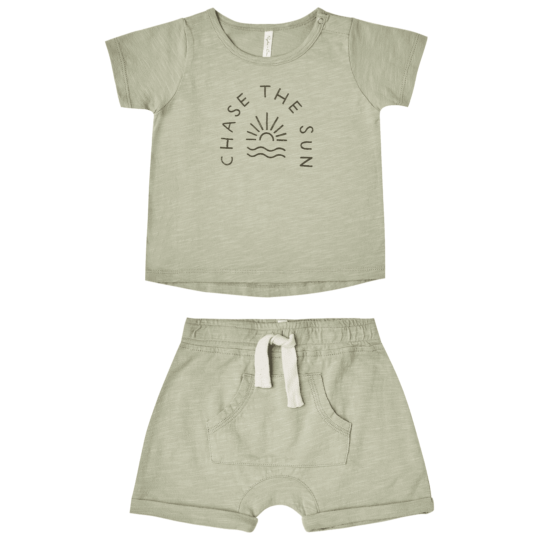 Chase The Sun Tee & Sage Shorts