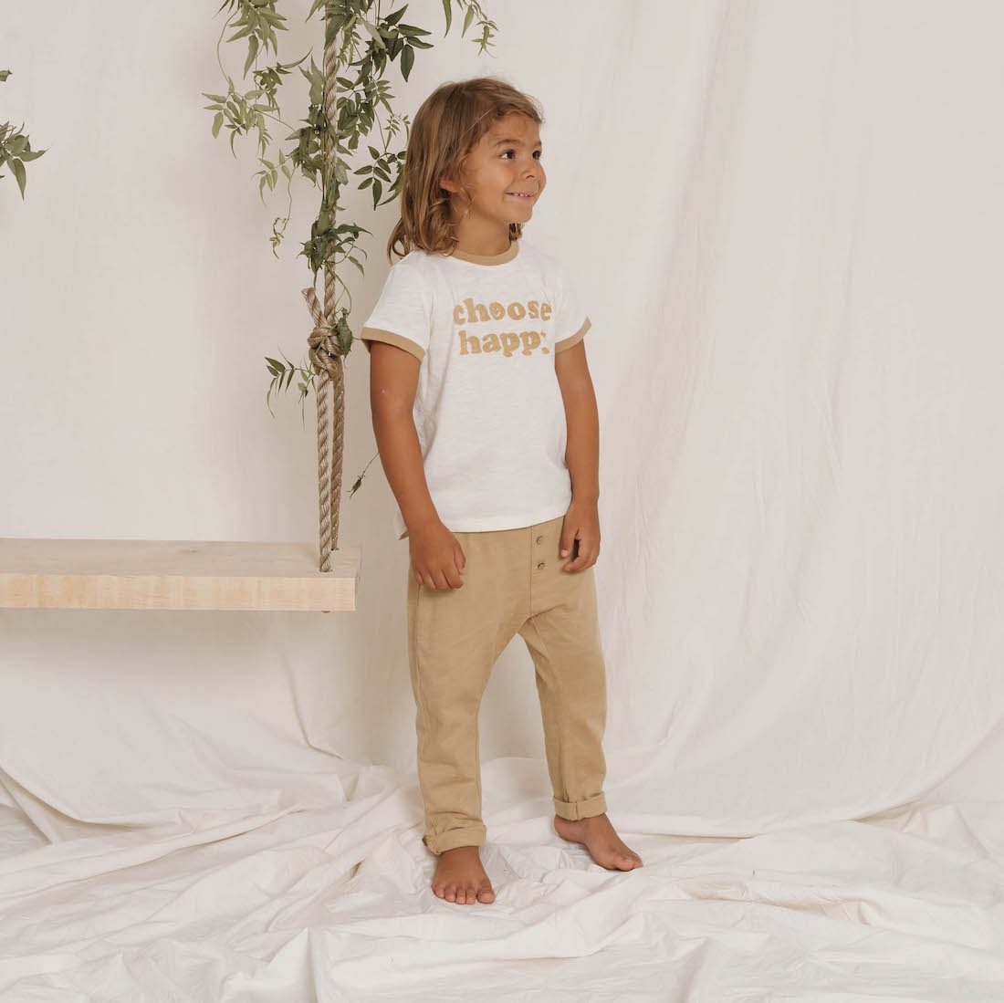 Choose Happy Ringer Tee & Almond Cru Pant