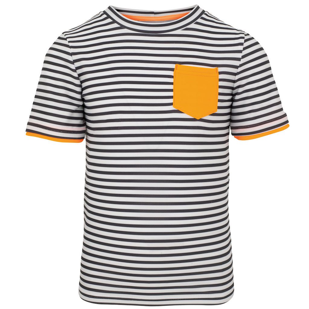 Classic Rash Vest & Neon Orange Swim Shorts