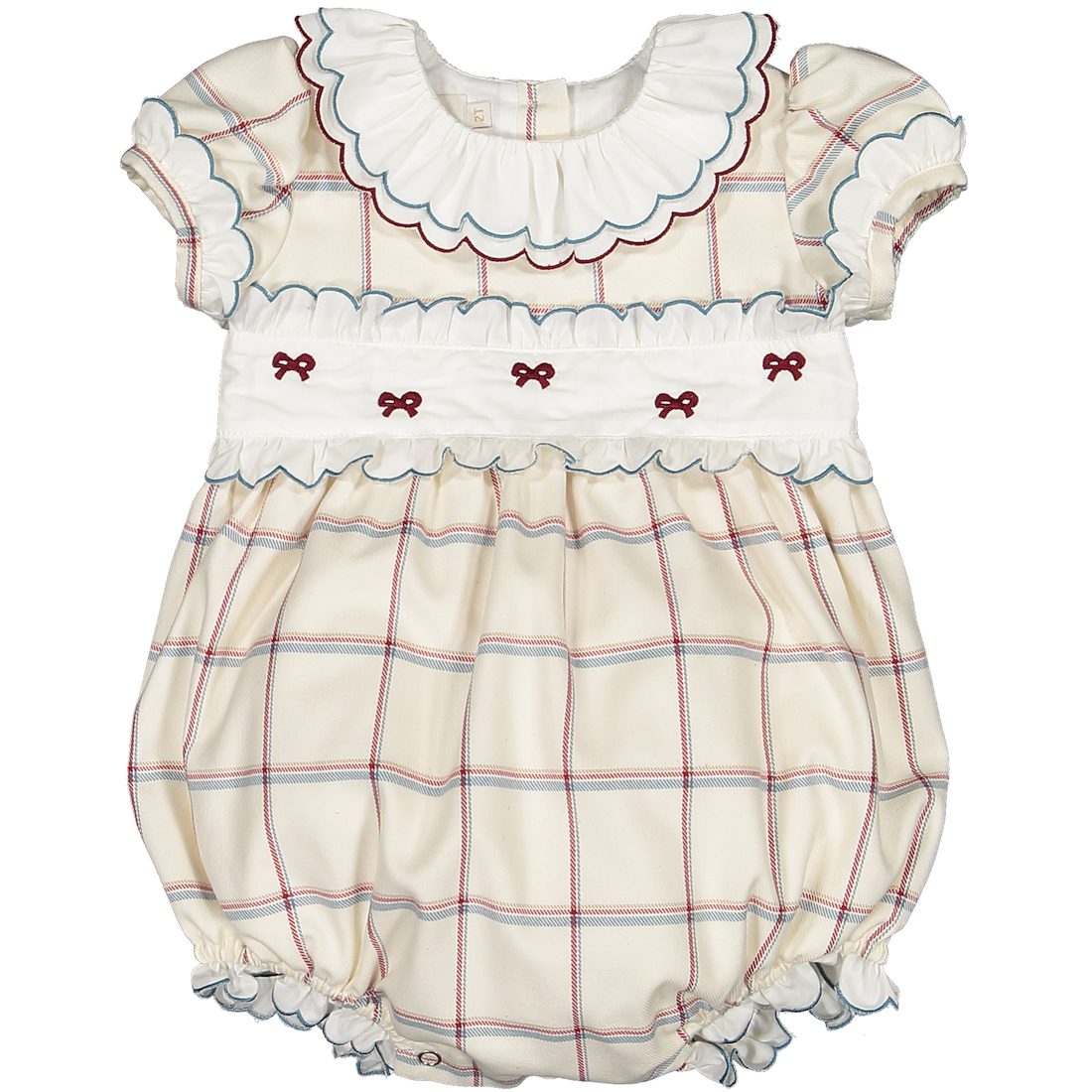 Classic Tartan Bows Romper