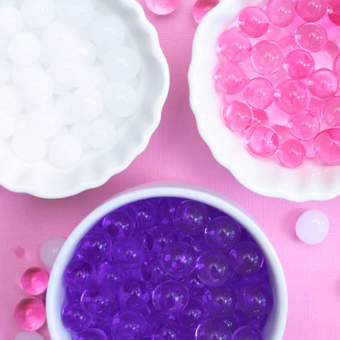 Colour Water Beads | 10g - Approx 500 water beads | White