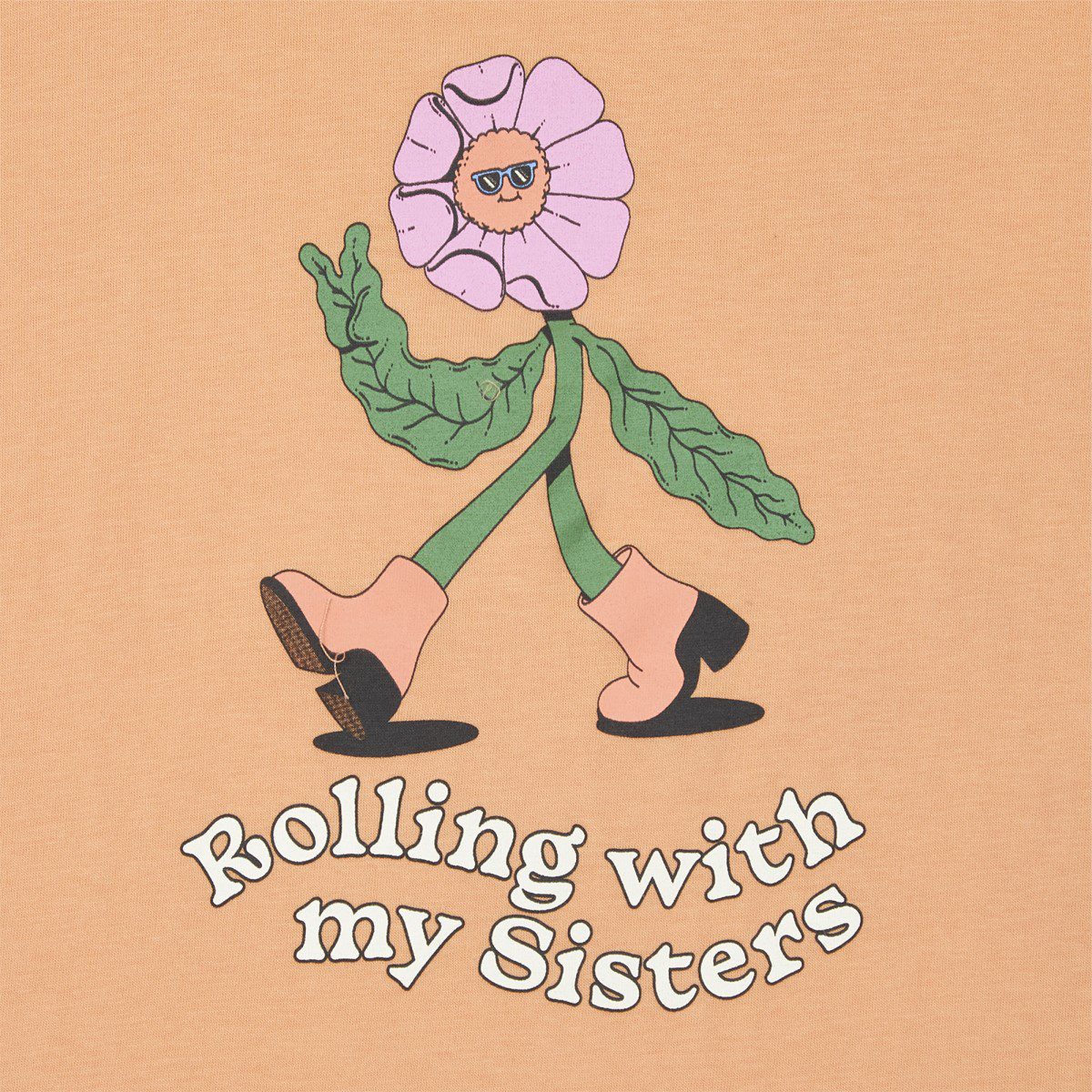 Lauren Martin Flower T-Shirt & Ribbed Shorts | Papaye/Green