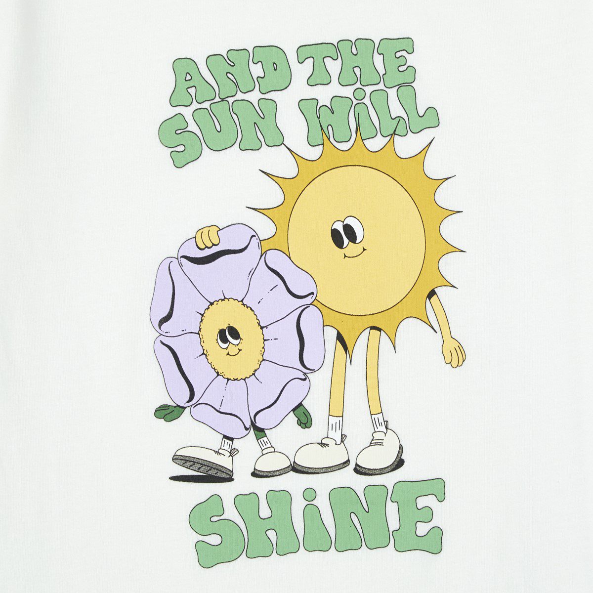 Sunshine Lauren Martin T-Shirt & Terry Cloth Shorts | Off White/Papaye