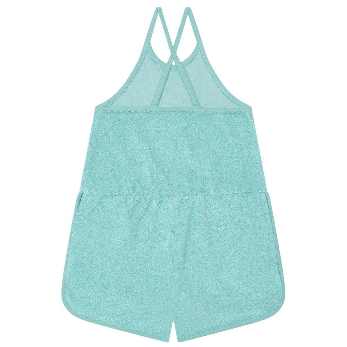Organic Terry Cloth Playsuit | Aqua