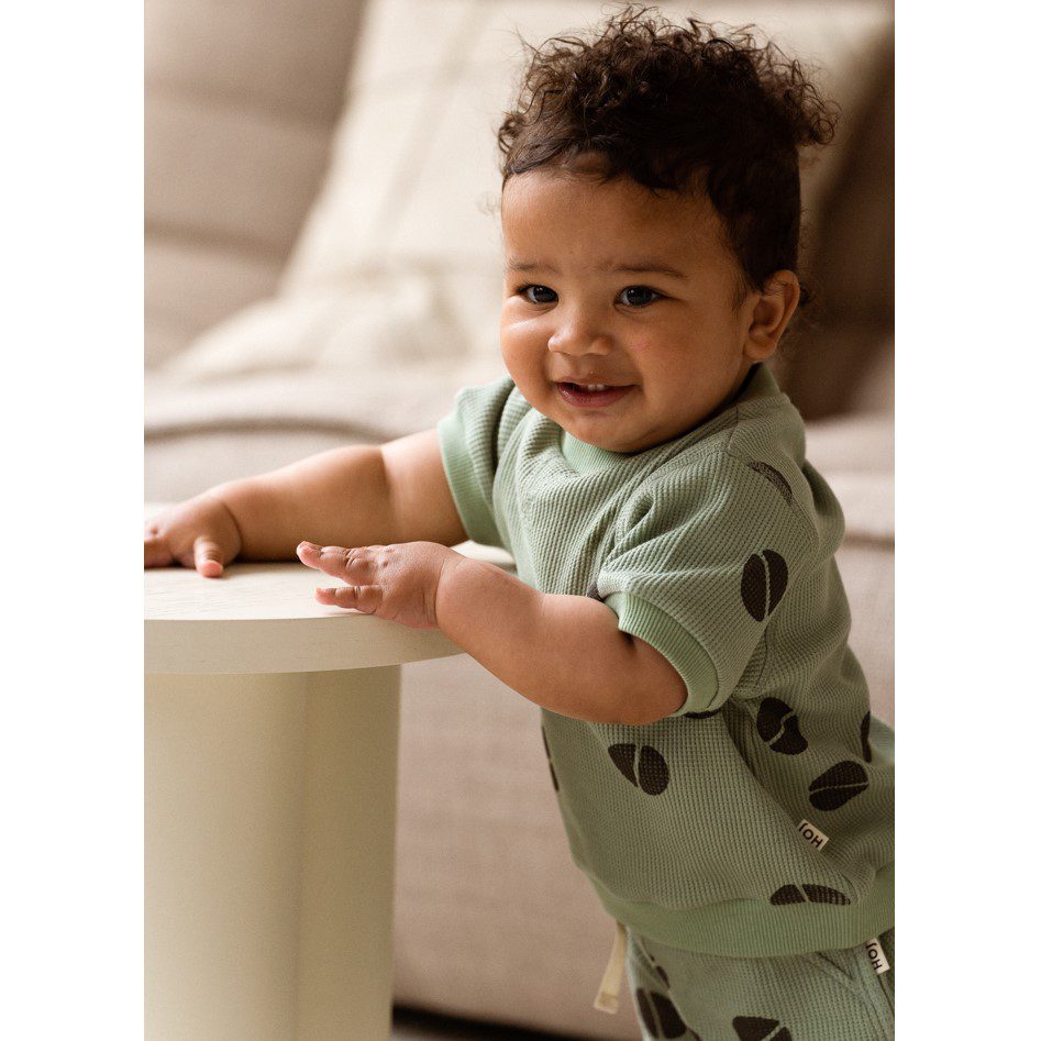 Crewneck Tee & Gym Shorts | Beans