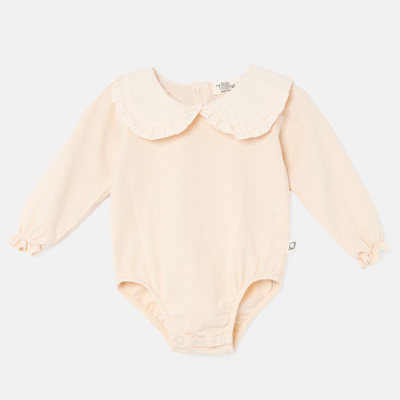 Basic Collar Bodysuit & Velour Bloomers