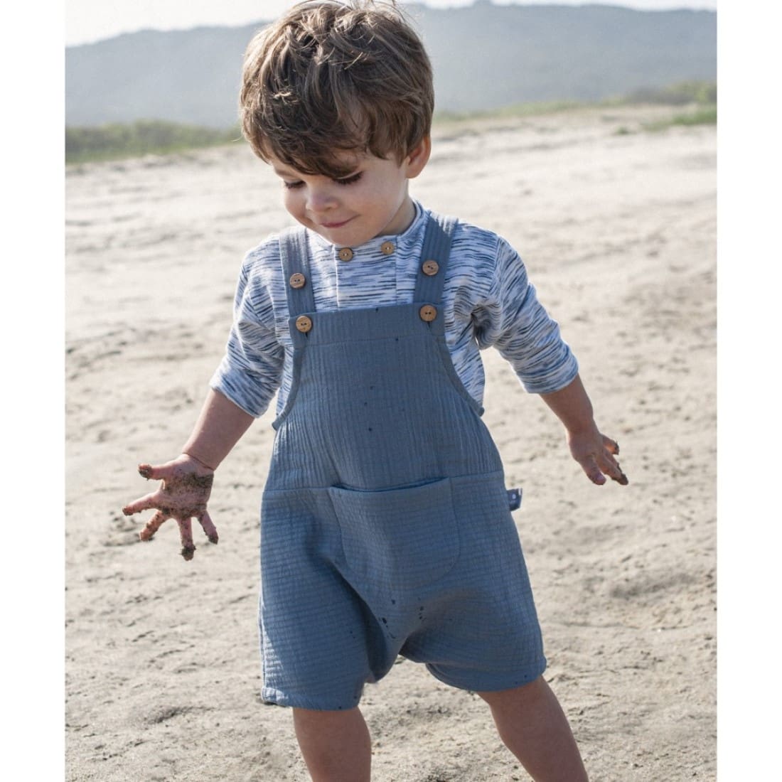 L/S Jersey Top & Dungaree Shorts