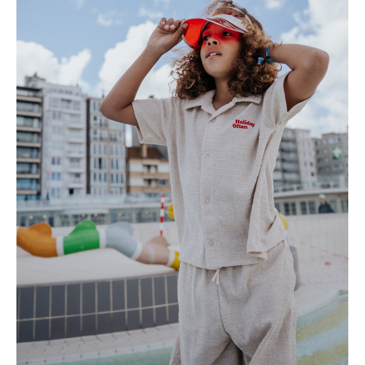 'Holiday Often' Towel Terry Shirt & Towel Terry Short