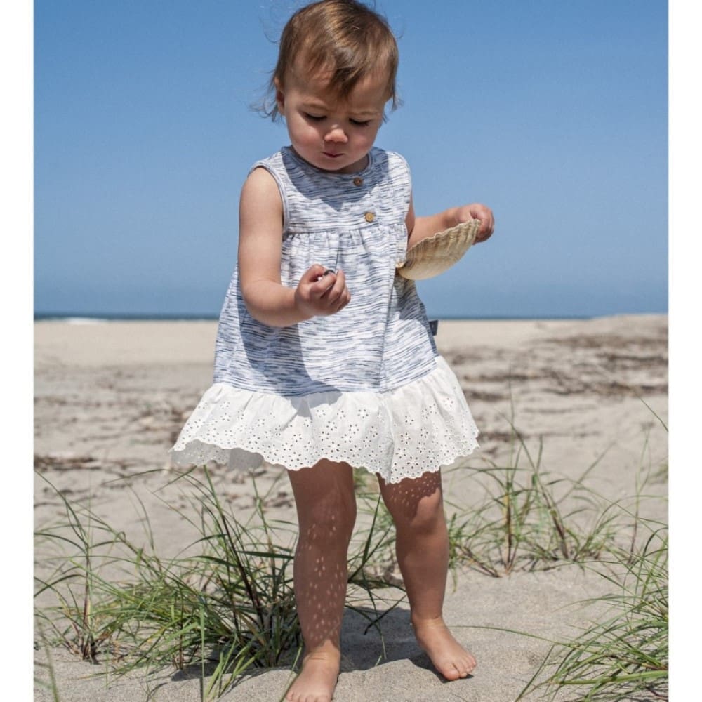 Dress W/ English Embroidery Ruffle