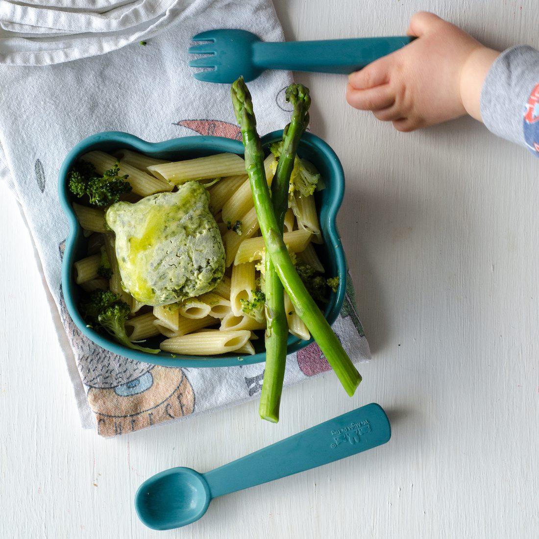 Feedie Fork & Spoon Set | Mint