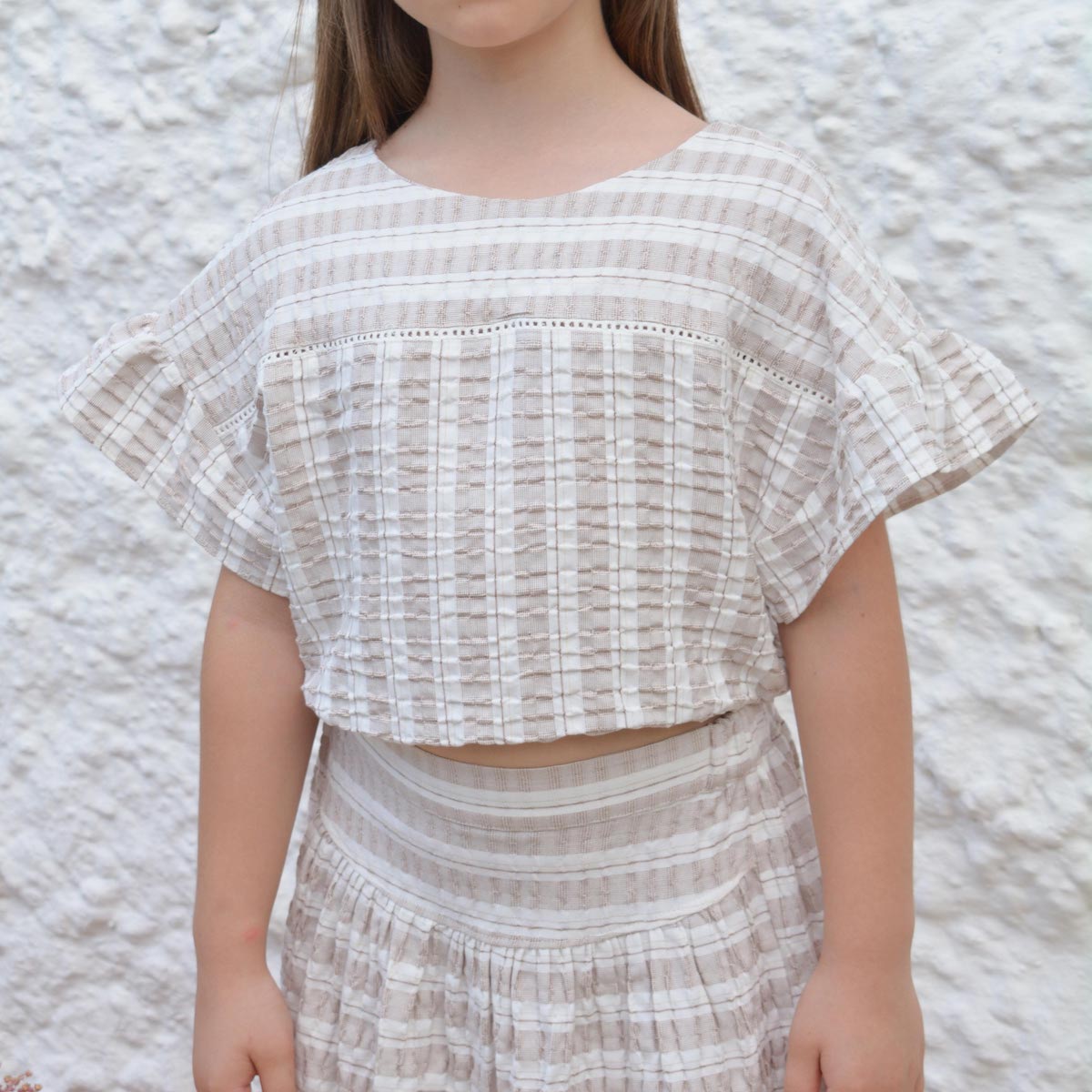 Sand Beren Blouse & Skirt
