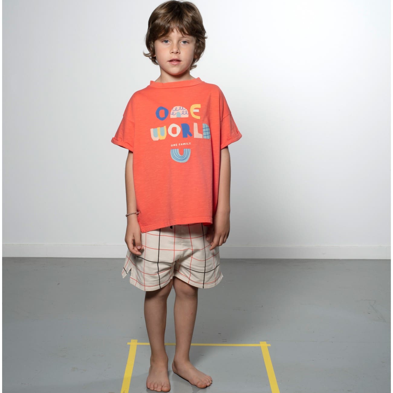 Tshirt One World & Shorts Grid