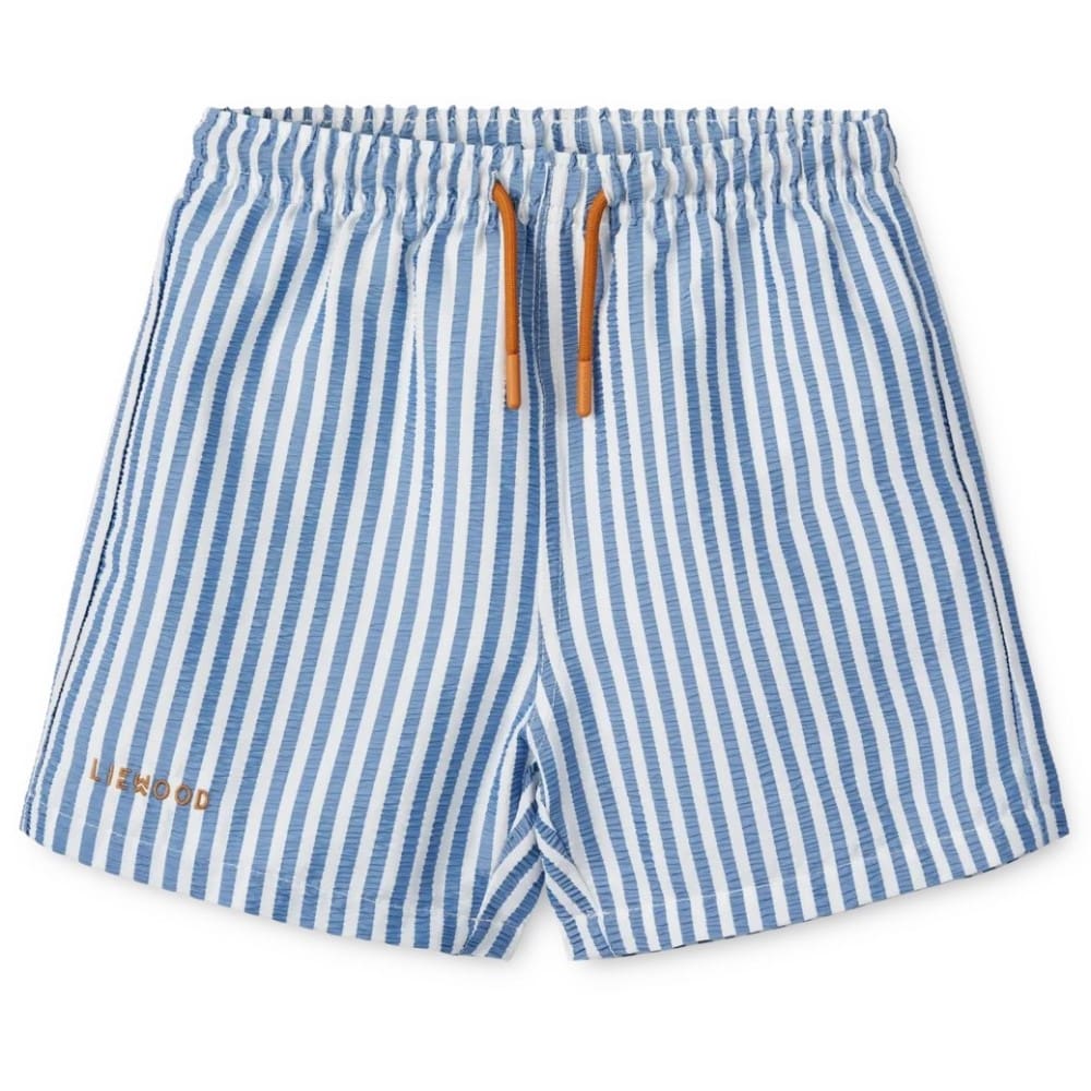 Duke Striped Swim Trunks | Y/D Stripe Riverside / Creme De La Creme