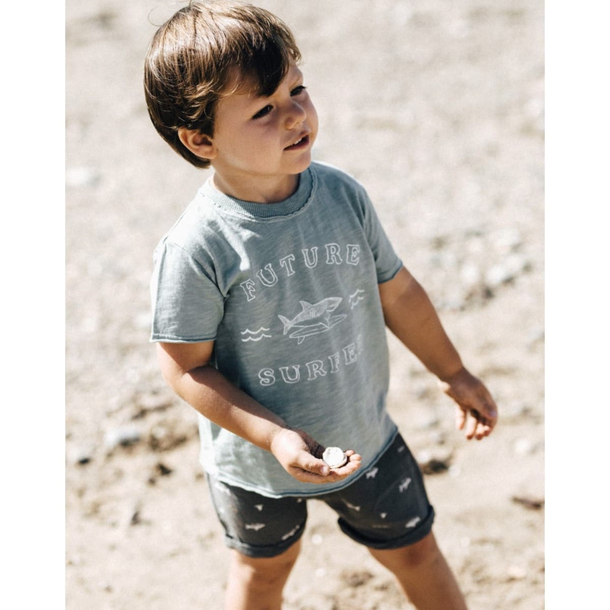 Surfer Shark Tshirt & Sharks Shorts | Blue Gray/Anthracite