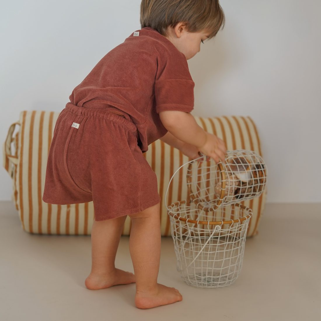 Deep Earth Terry Oversized T-Shirt & Terry Rope Shorts