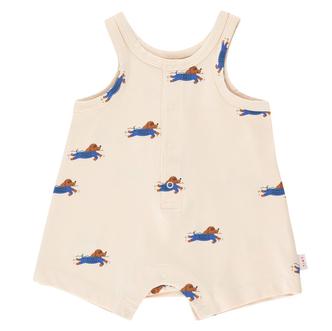 Doggy Paddle One Piece | Light Cream/Iris Blue