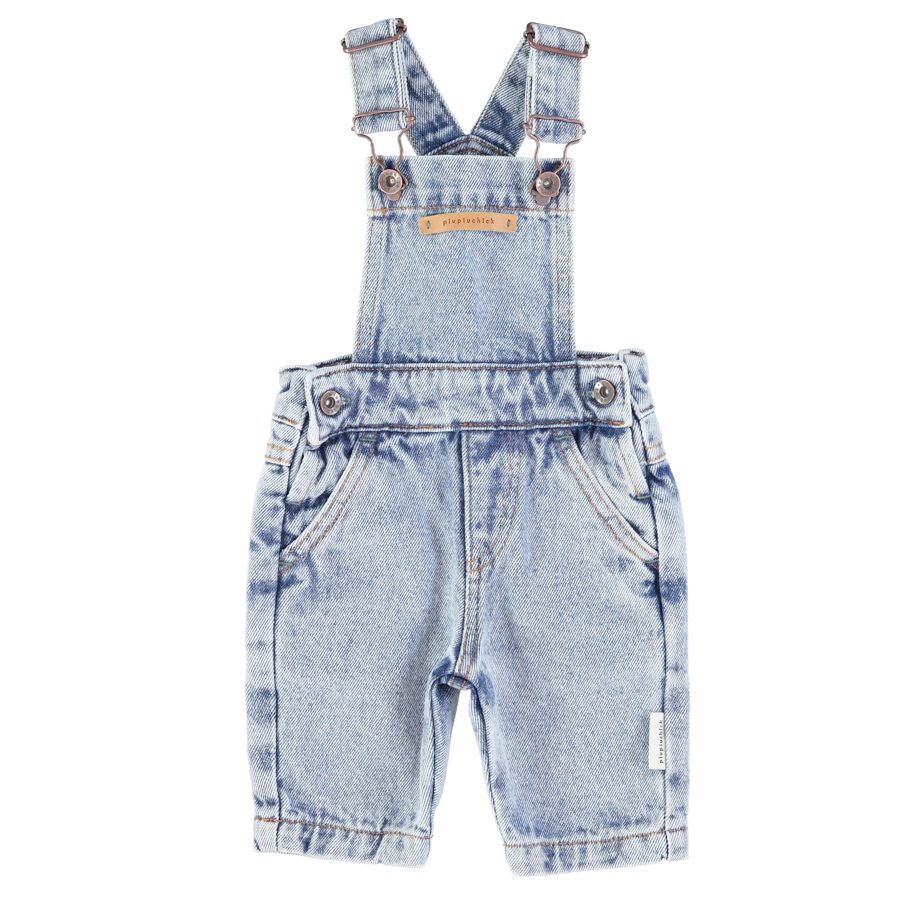 Dungarees | Washed Light Blue Denim