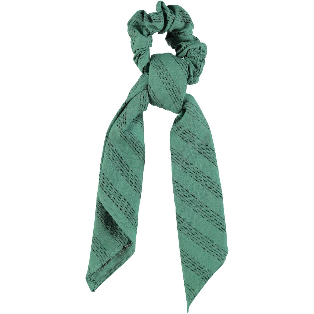 Elastic Hair Band | Emerald W/ Grey Stripes