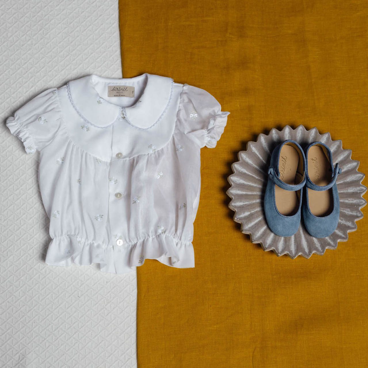 Embroidered Flower S/S Shirt