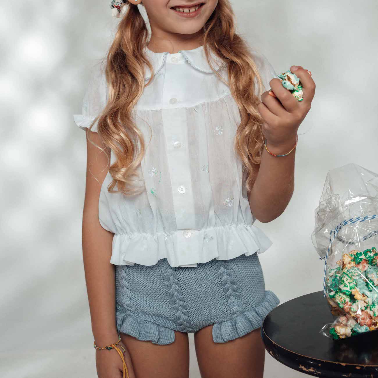 Embroidered Flower S/S Shirt