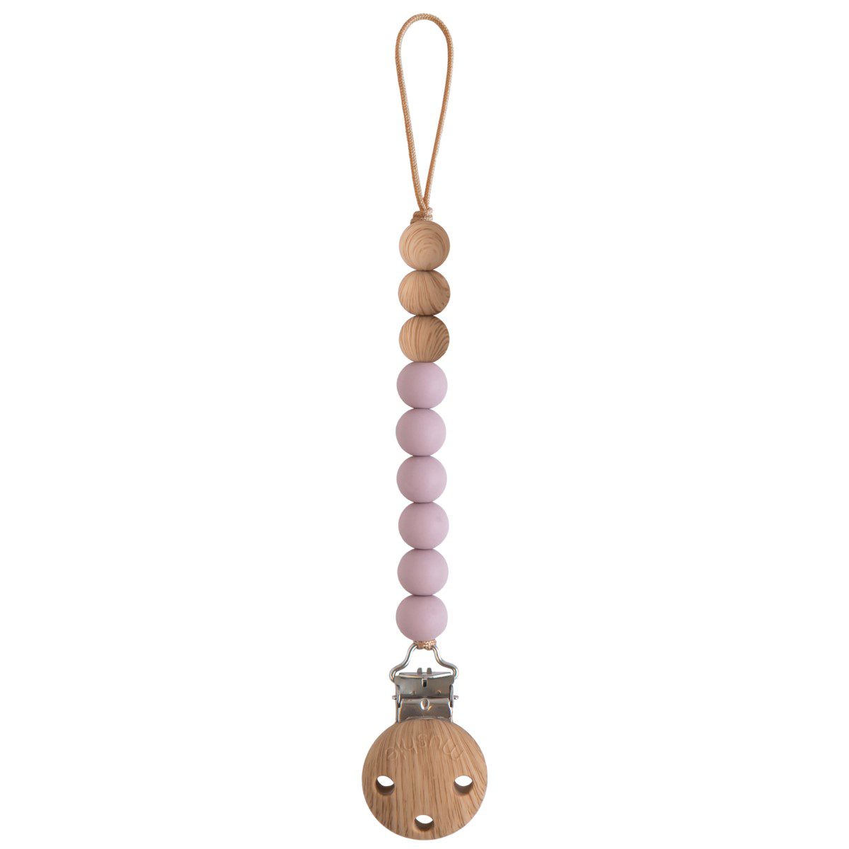 Eva Silicone Pacifier Clip | Mauve