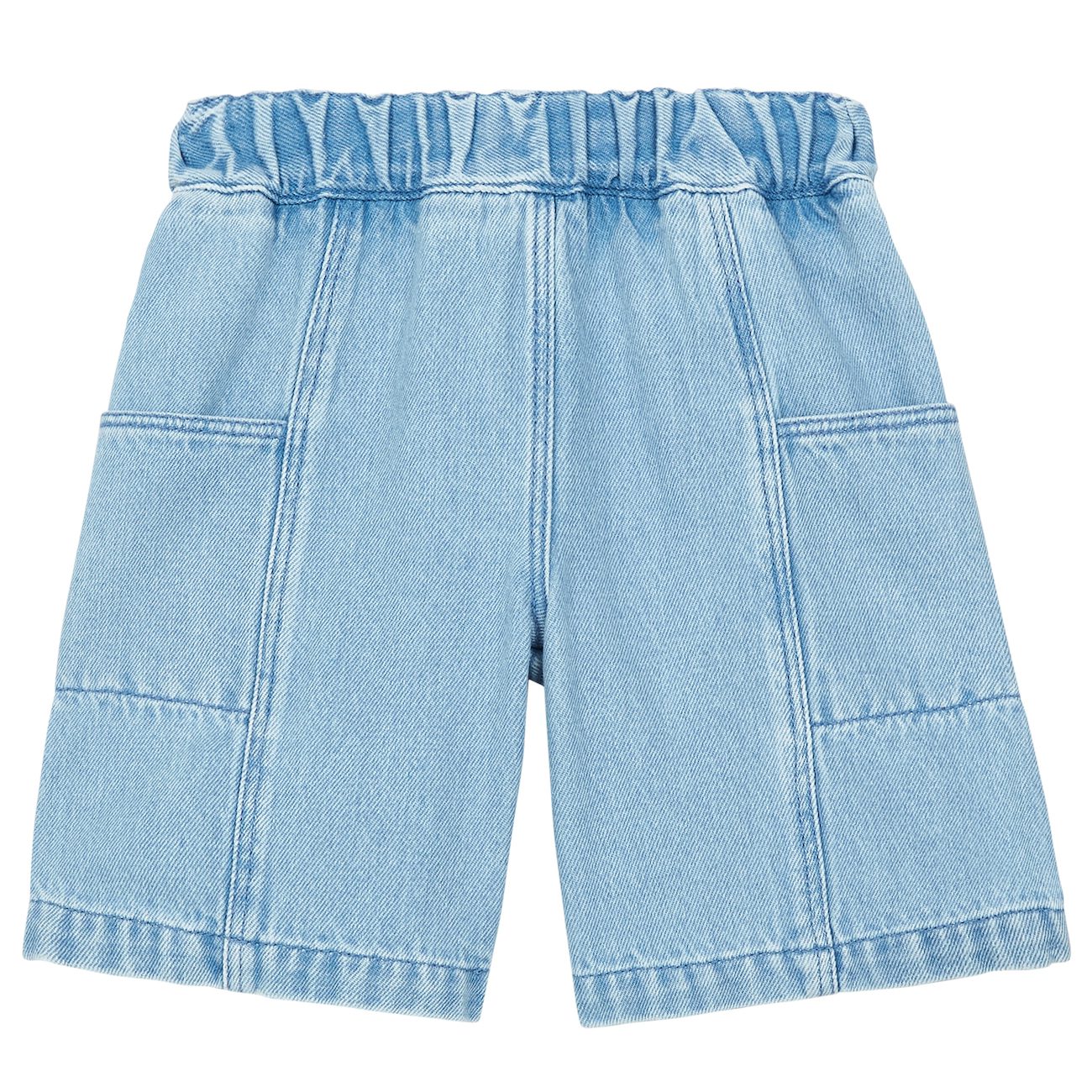 Bleached Blue Denim Shorts
