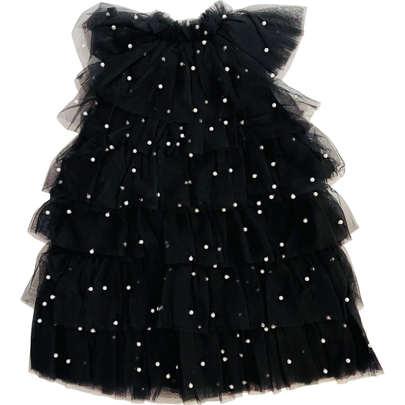 Pearl Tutully Tiered Tulle Tutu Dress | Black