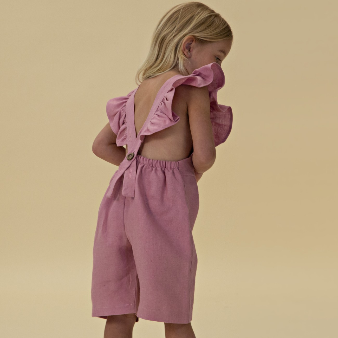 Florence Short Dungarees | Pink