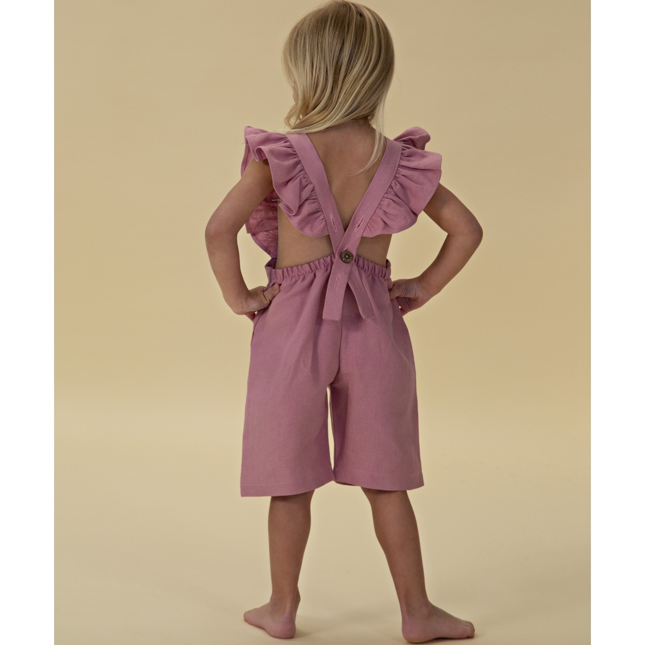 Florence Short Dungarees | Pink